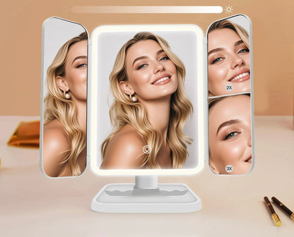 ESPEJO LED TRIPLE PARA MAQUILLAJE PROFESIONAL l+ REGALO ENVÍO GRATIS